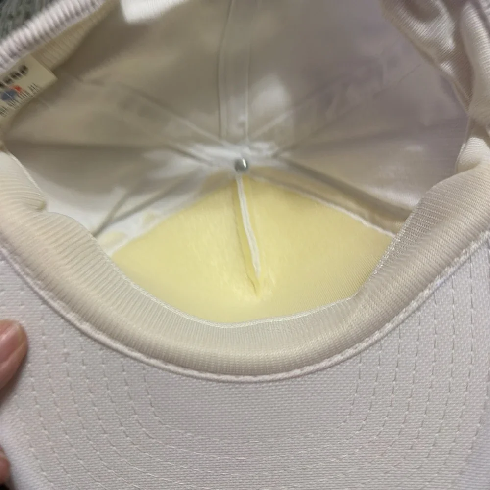 Vintage White Corduroy Hat New England Farmers New Never Worn Horse Plowing